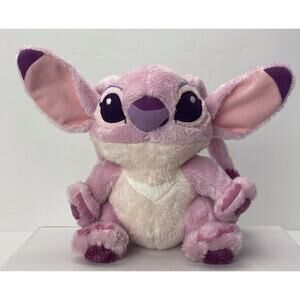 Disney Parks Lilo & Stitch Plush Stuffed Girlfiend Angel Pink Hearts 8" Tall